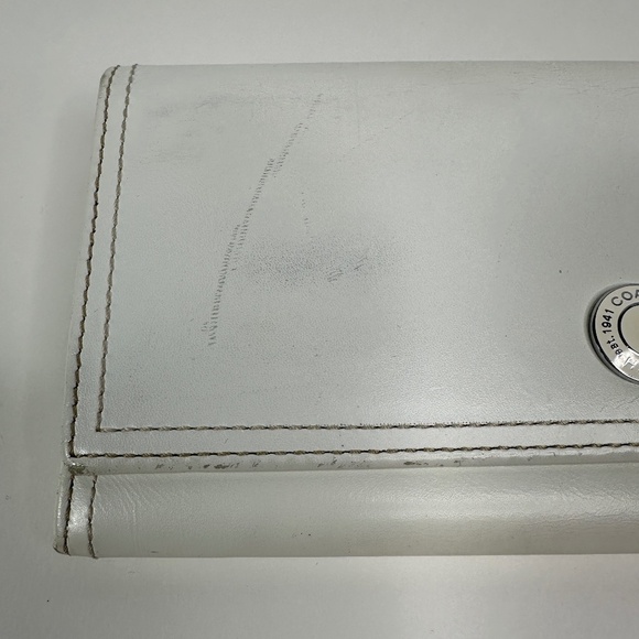 Coach Slim Trifold Wallet leather In Color Ivory - Picture 8 of 13
